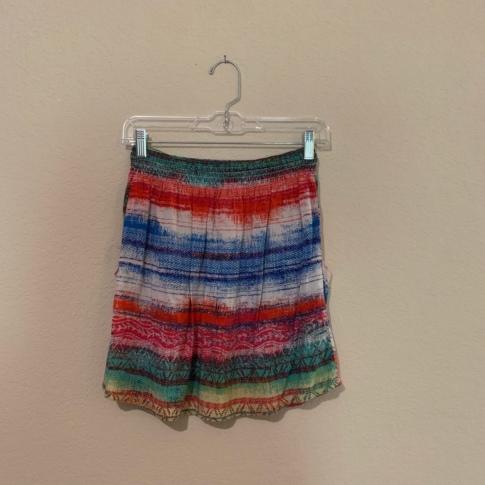 Colorful Pattern Mini Skirt with Pockets - Picture 3 of 5